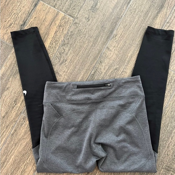 Nike Dri-FIT Classic leggings black and grey mid rise size medium - Picture 3 of 5